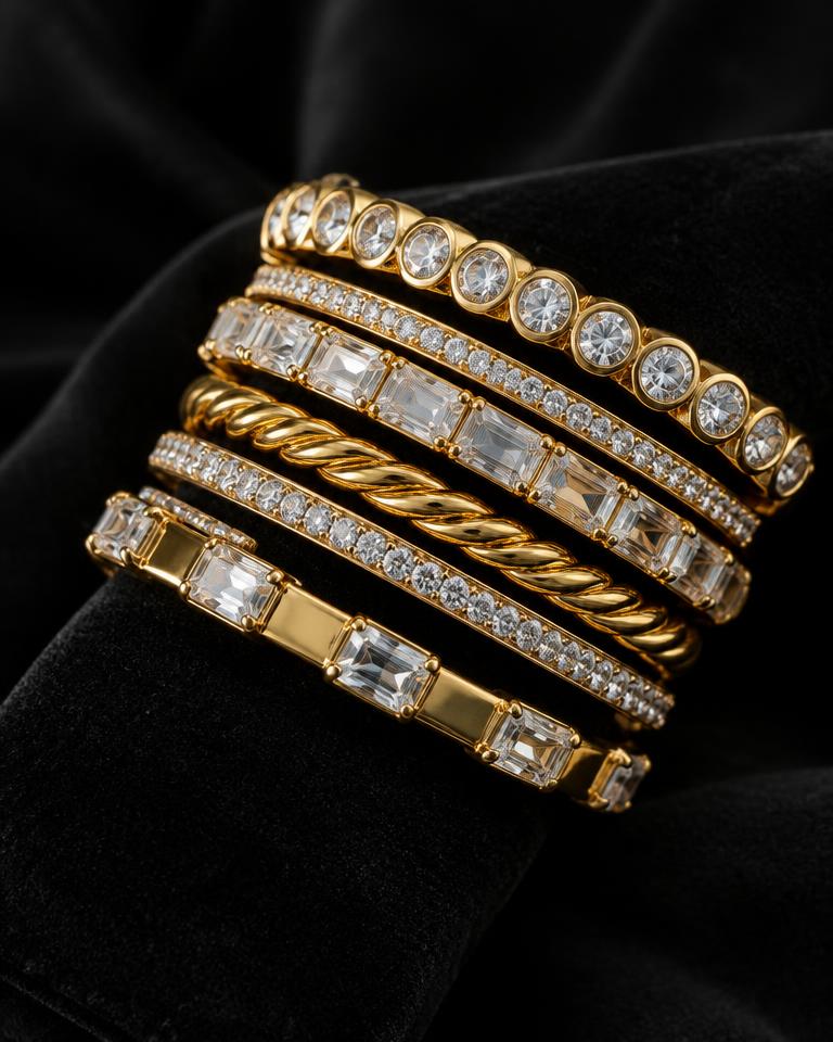 Crystal Bangle Stack